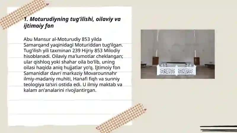 Moturudiyning hayoti va ijodi 3
