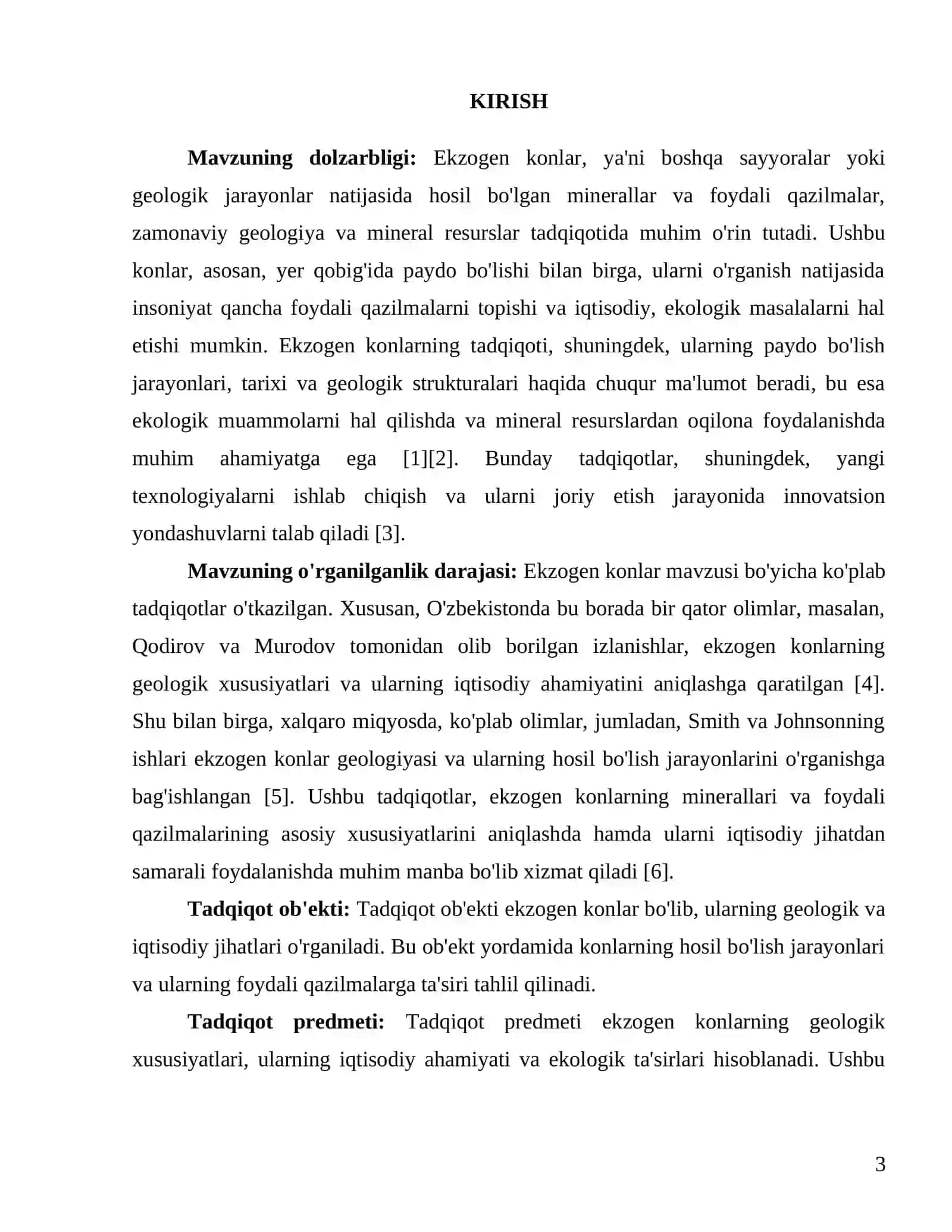 Foydali Qazilmalar Geologiyasi Fanidan Kurs Ishi 3