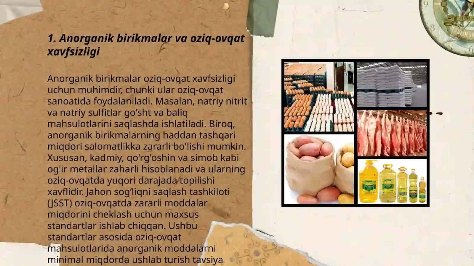 Oziq ovqat xom ashyosining anorganik va organik tarkibi 3