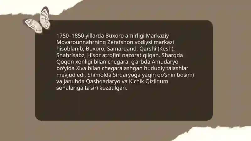 Buxoro amirligi xiva va qo‘qon xonliklar tarixiy geografiyasi 3
