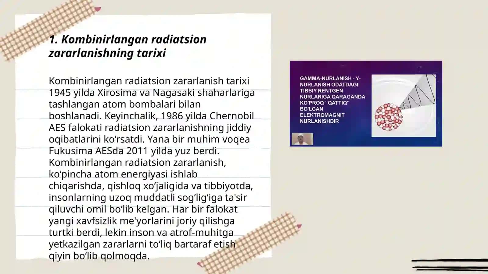 Kombinirlangan radiatsion zararlanish 3
