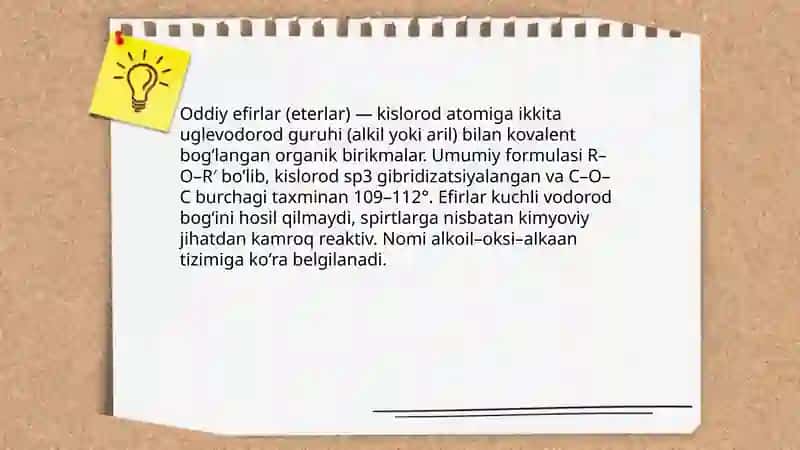 Oddiy va murakkab efirlar 3