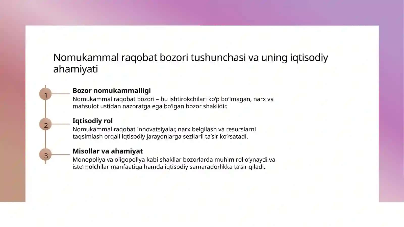 Nomukammal raqobat bozori nazariyalari 3