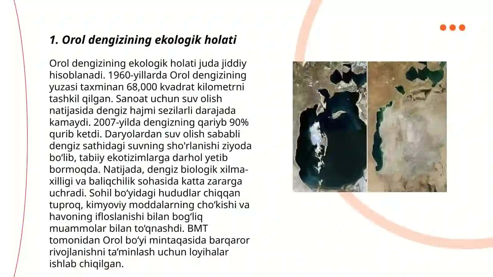 Markaziy Osiyodagi yirik suv havzalari VA ularning shu hududdagi órni va ahamiyati 3