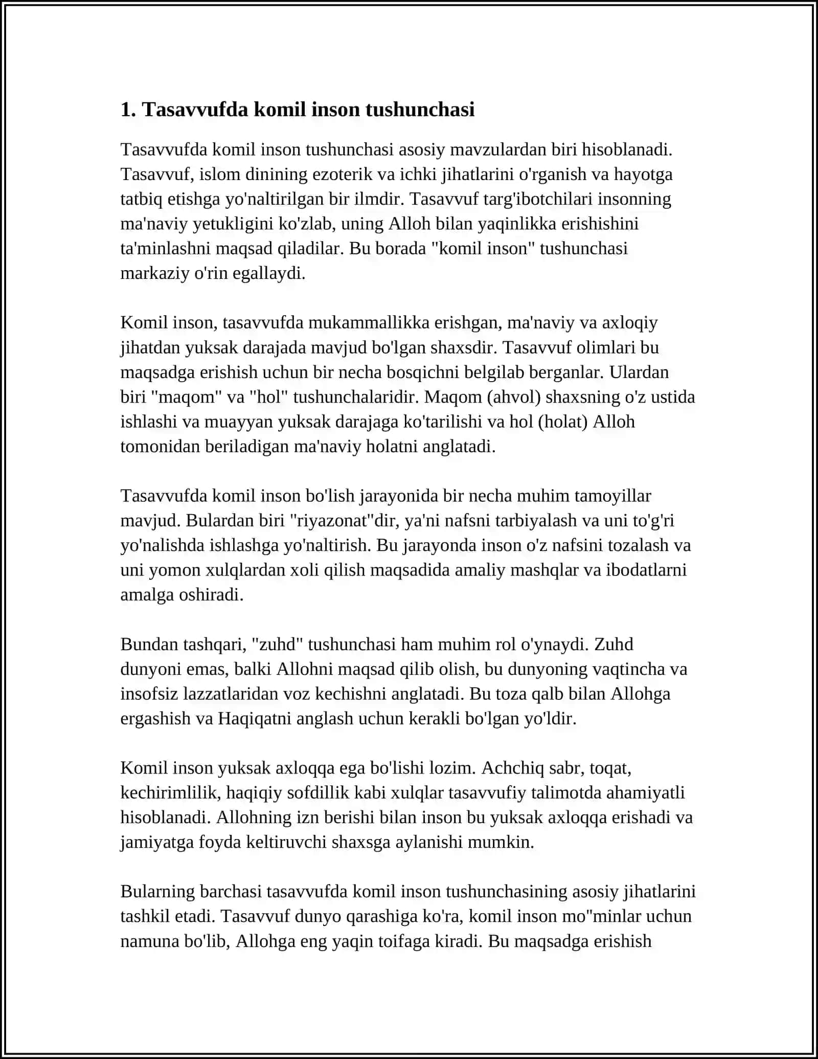 TASAVVUFDA KOMIL INSON QARASHLARI VA TARIQATLARI 3