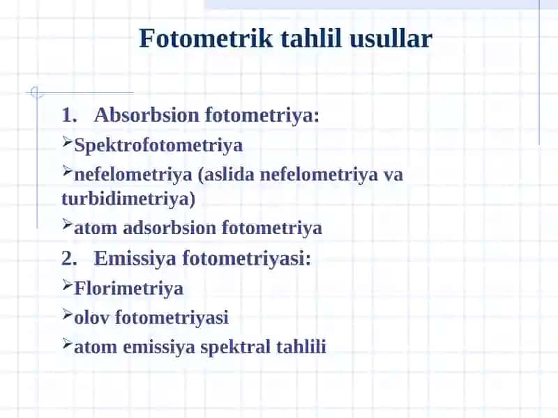 Miqdoriy tahlilning optik usullari 3