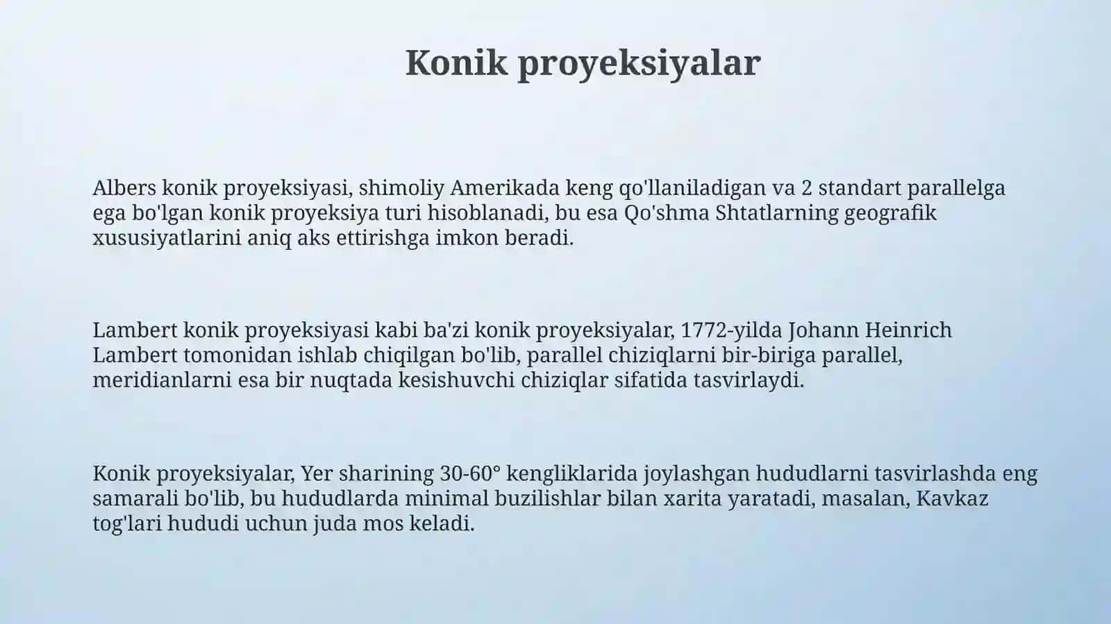 Kartografik proyeksiyalar nazariyasini asoslari 3