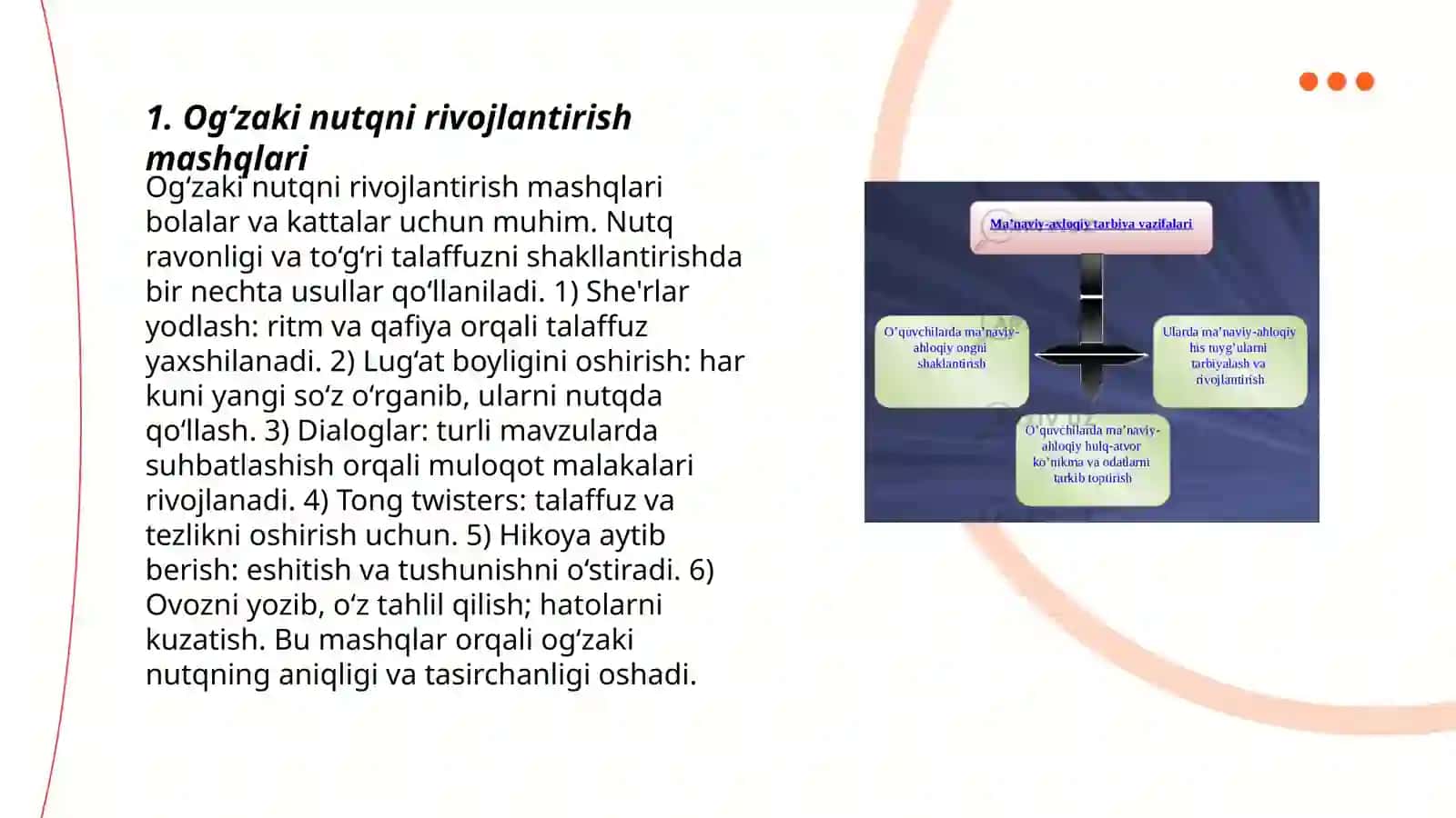 1-sinf ona tili darslari o'qituvchi kitobni taxlil qilish.Boshlangich sinf o'qivchilarini nutqini o'stirishga oid mashq turlari 3