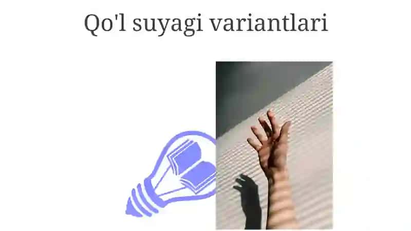 Qo'l suyagi variantlari 3