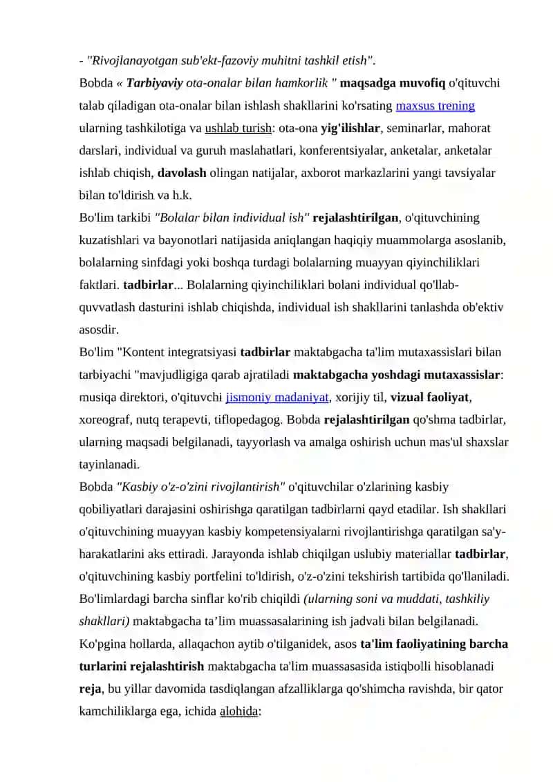 MAKTABGACHA TA'LIM TASHKILOTINING OYLIK REJASINI TUZISH 3