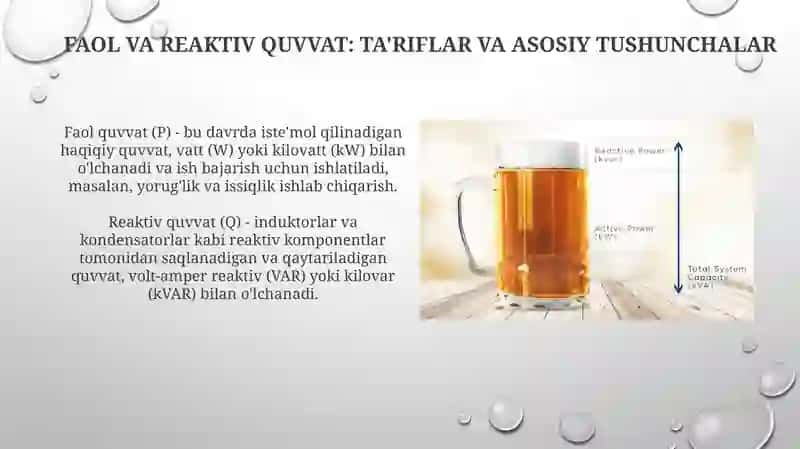 Aktiv va reaktiv quvvat manblari 3