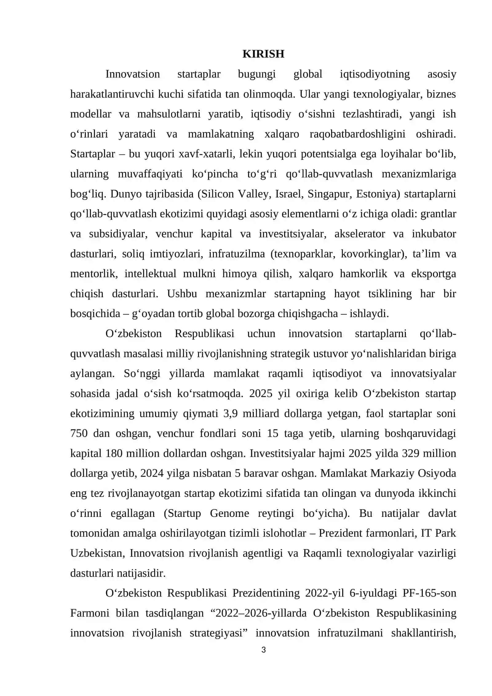 Innovatsion startaplarni qo‘llab-quvvatlash mexanizmlari 3