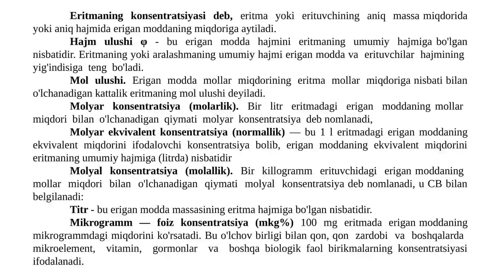 Eritmalar. Eritmalarning kolligativ hossalari. Bufer eritmalar. 3