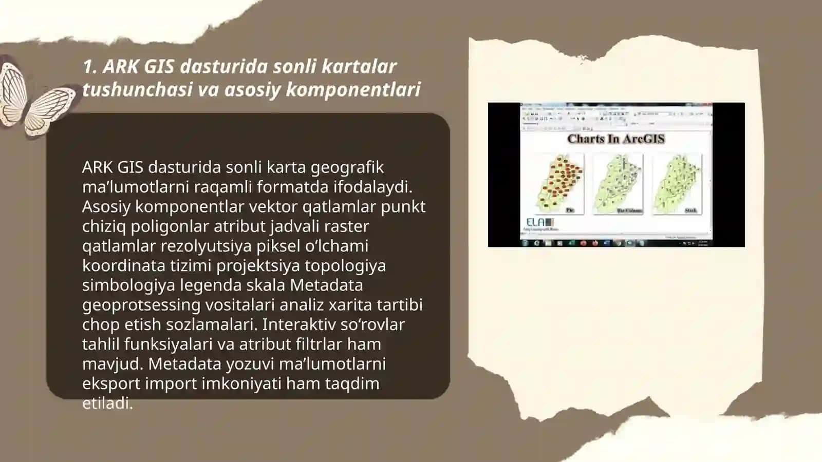 ARK GIS dasturida sonli kartalarning modelini yaratish 3