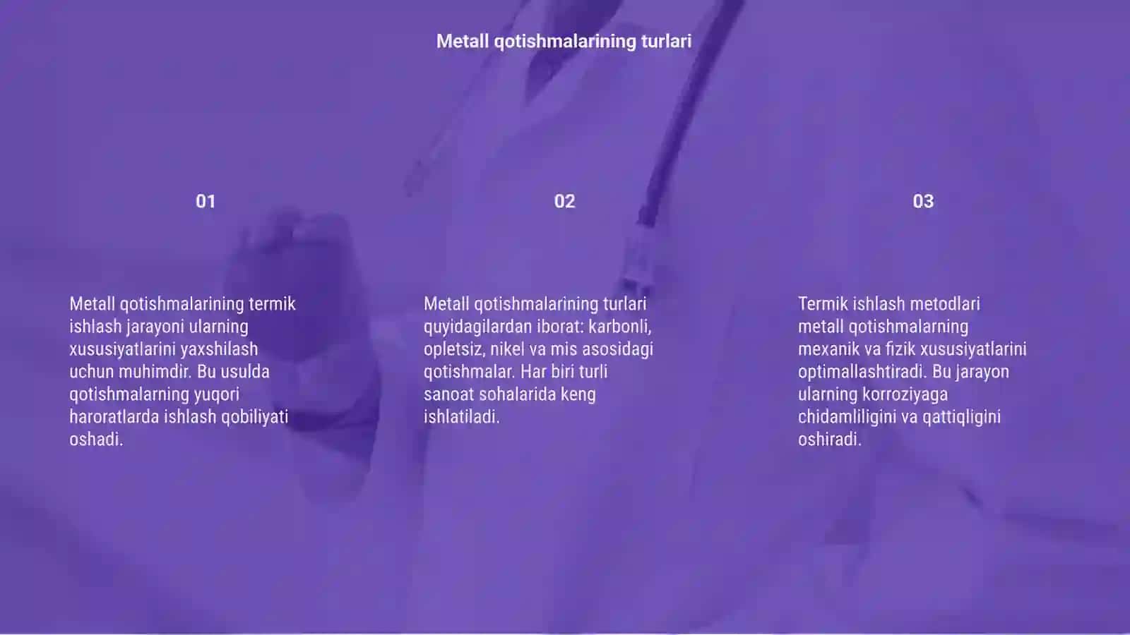 Metall qotishmalarini termik ishlash 3