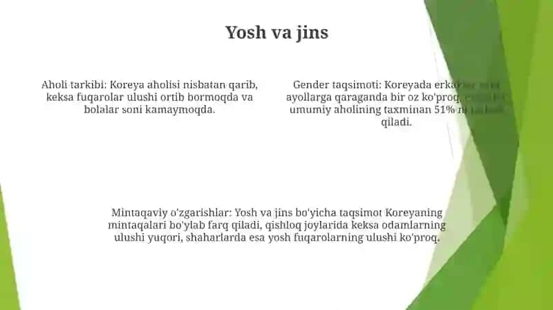 Koreya Statistikasi 3