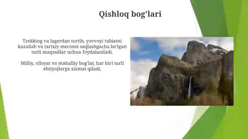 Bog'lar turlari parxez tuwunchasi 3