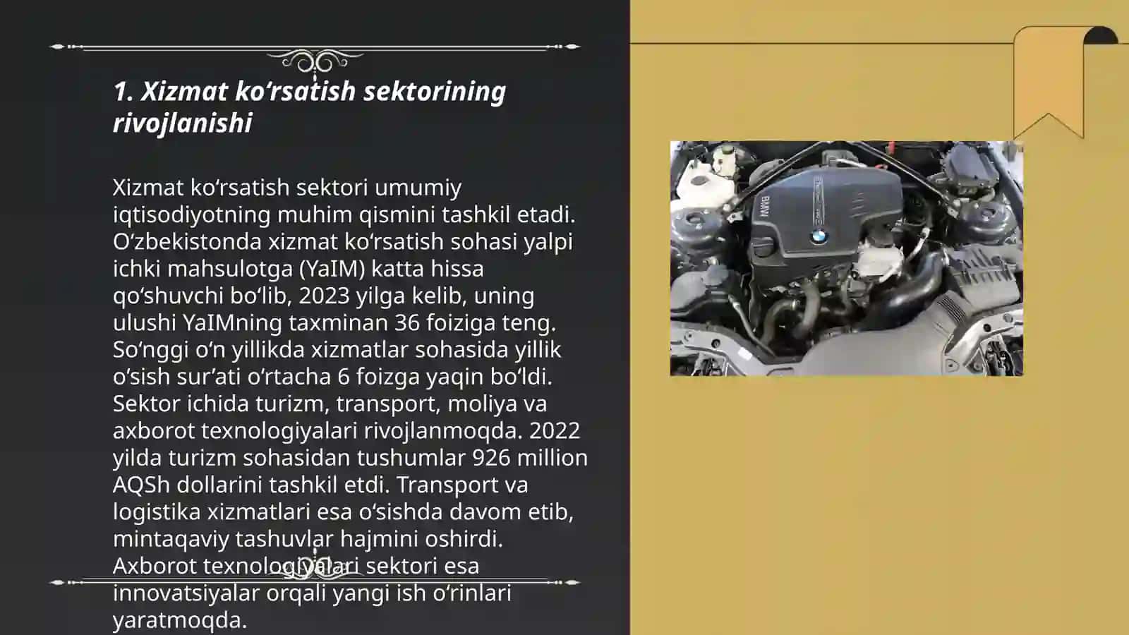 Xizmat ko‘rsatish sektorining rivojlanishi 3