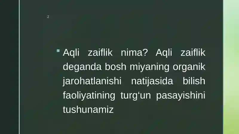 Maktabgacha oligofrenopedagogika predmeti, vazifalari, metodlari 3