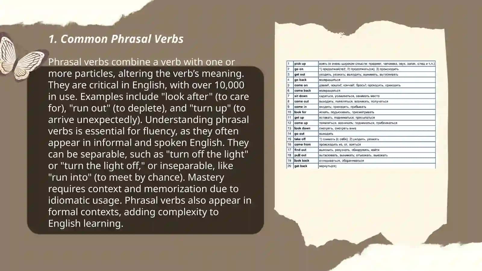 Phrazal verbs 3