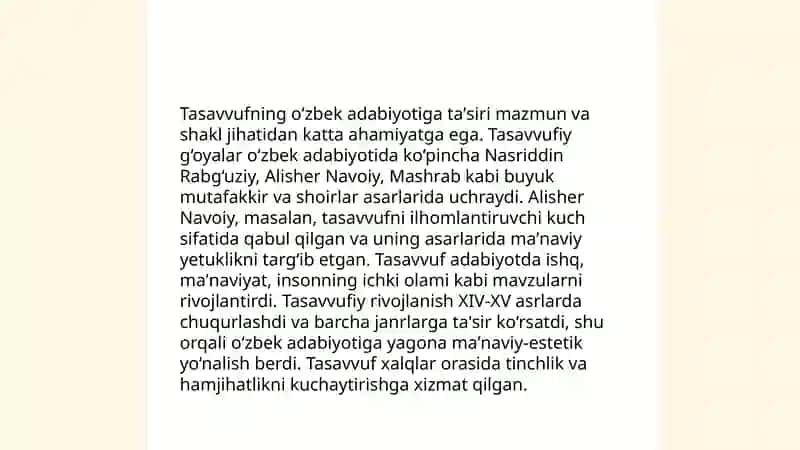 Tasavvuf taʼlimotining sharq madaniyatiga tasiri 3