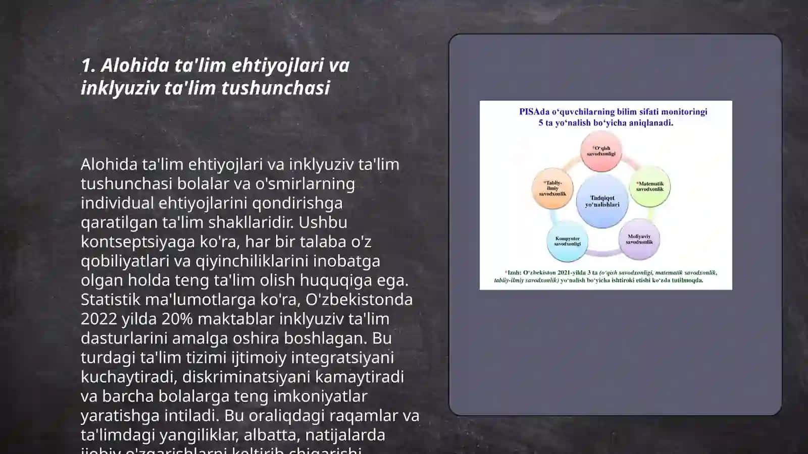Alohida talim ehtiyojlari bolgan shaxslarni inklyuziv talim konsepsiyasining mohiyati va asosiy qoidalari 3