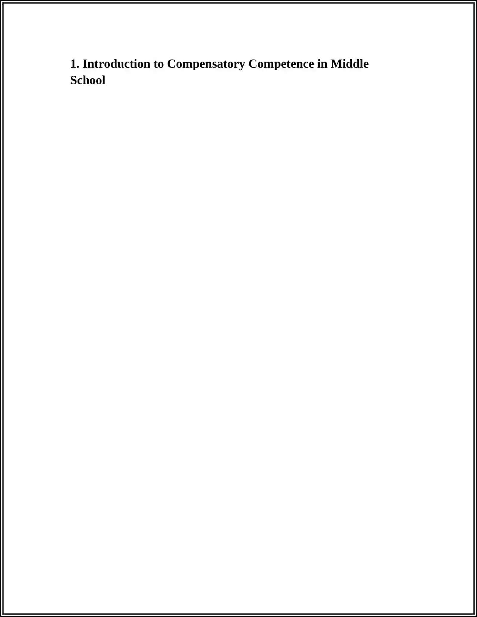 TEACHING COMPENSATORY COMPETENCE THROUGH CONTENT-BASED INSTRUCTION IN MIDDLE SCHOOL 3