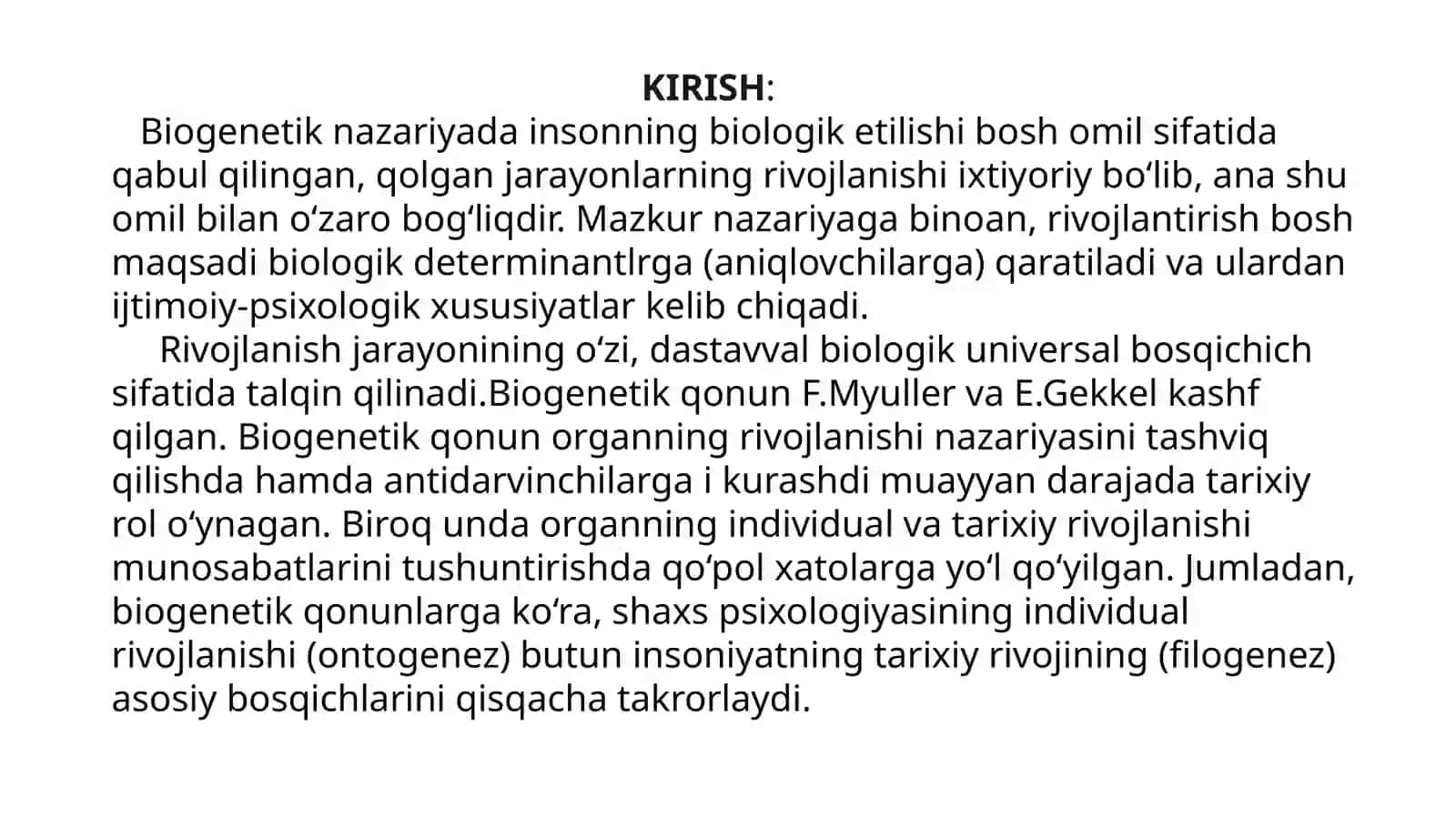 Jinsiy farqlar mohiyatini tushuntirishga biogenetik yondashuv 3