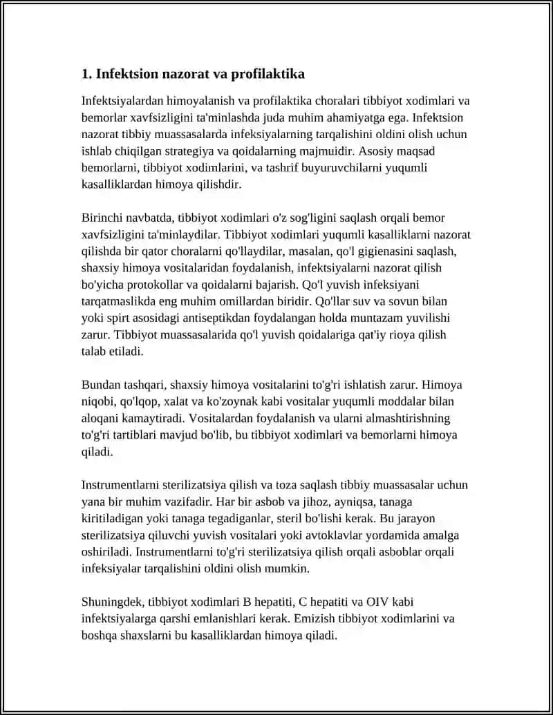 TIBBIY XODIMLAR XAVFSIZLIGI. BEMORLARNING XAVFSIZLIGI 3