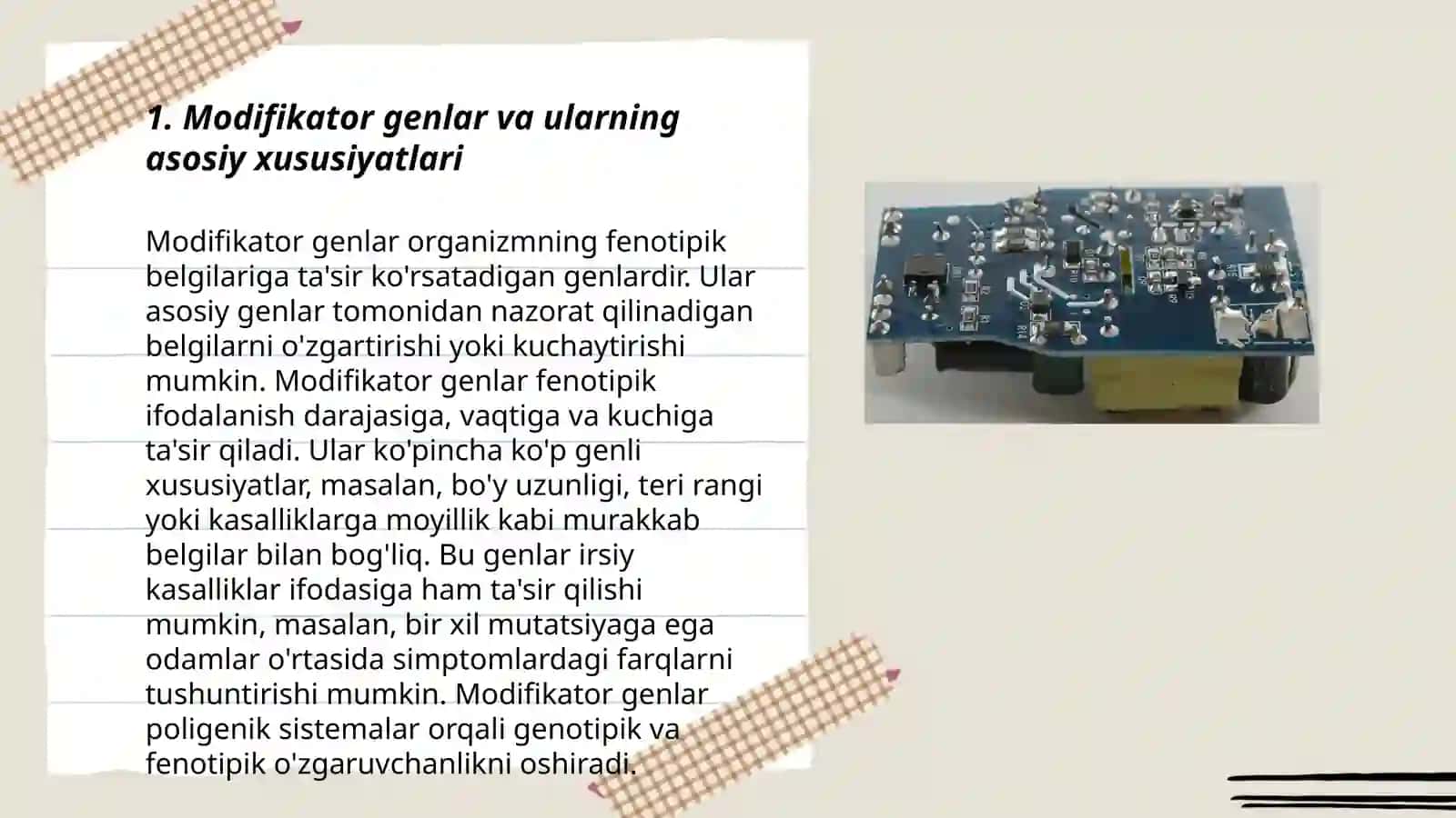Modifikator genlar ta'siri 3
