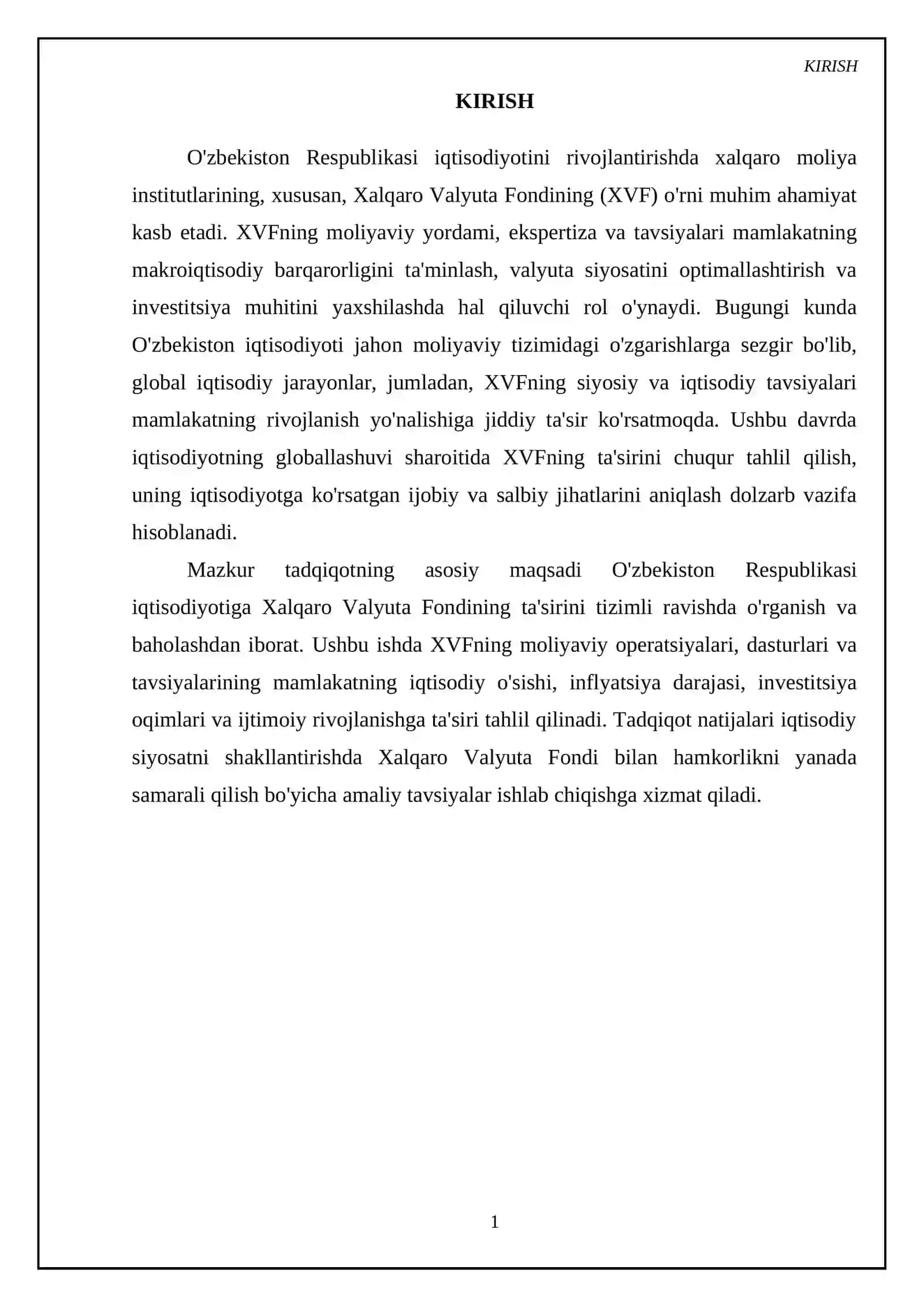 Ozbekiston respublikasi iqtisodiyotiga xalqoro valyuta fondining tasiri 3