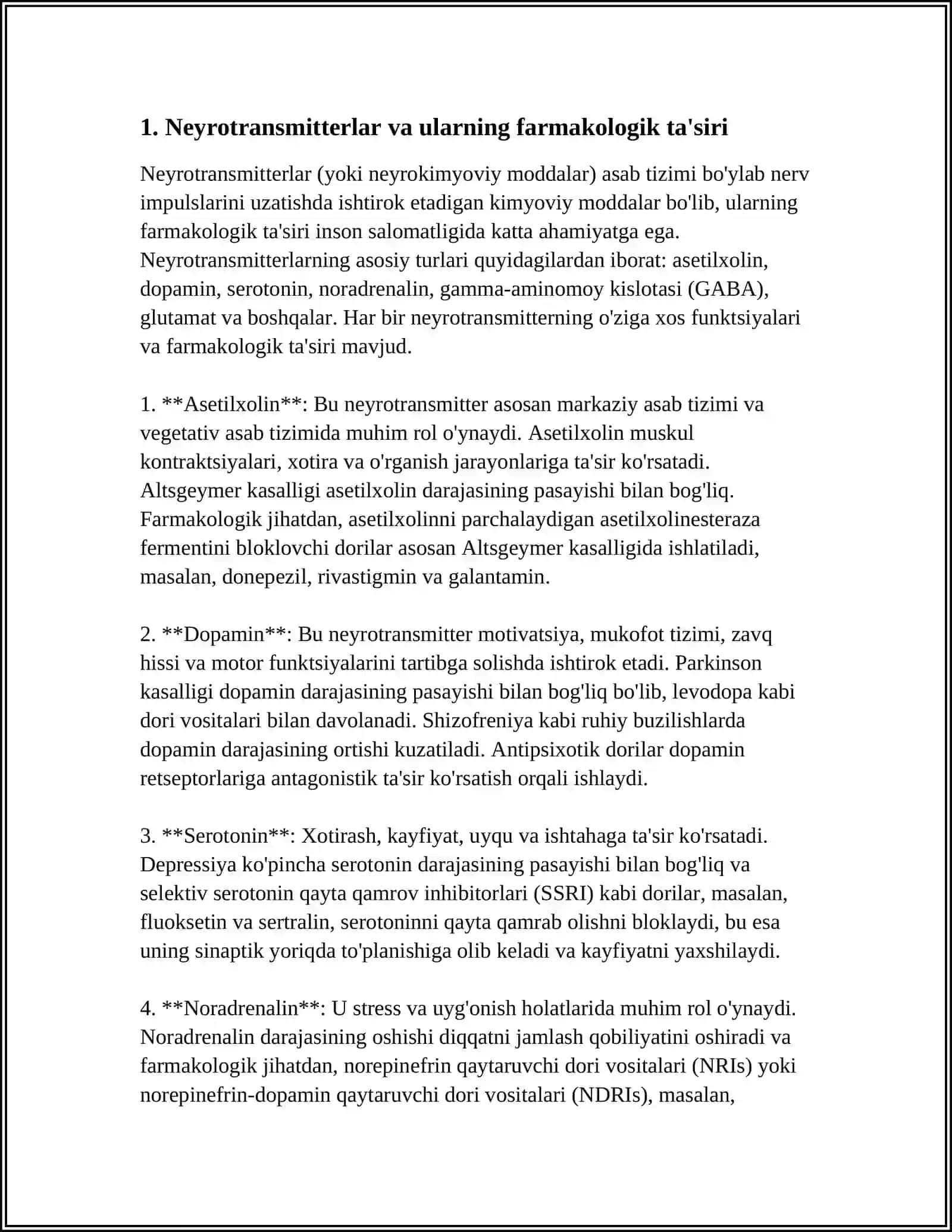 NEVROLOGIYADA KLINIK FARMAKOLOGIYA VA FARMOKO TERAPIYA 3