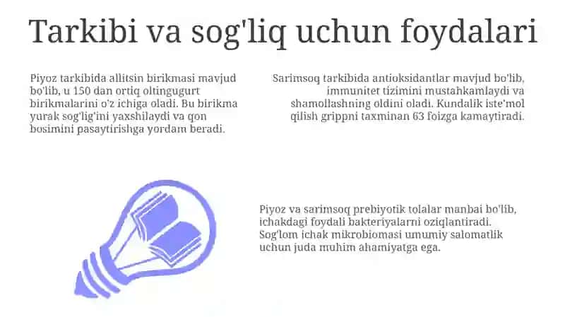 Piyoz va sarimsoqning dorivor xususiyatlari 3