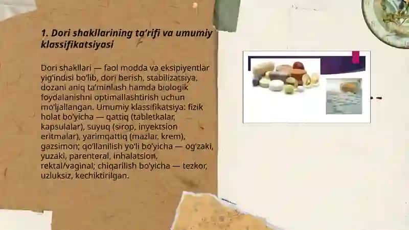Dori shakllari va turlari boʻyicha taqdimot 3