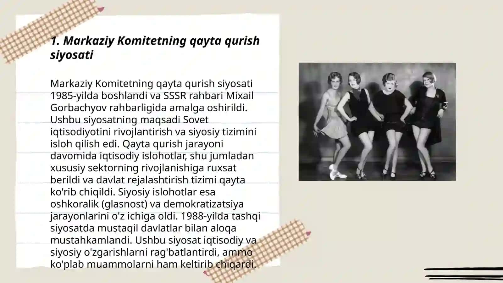 Markaziy Komitetning qayta qurish siyosati 3