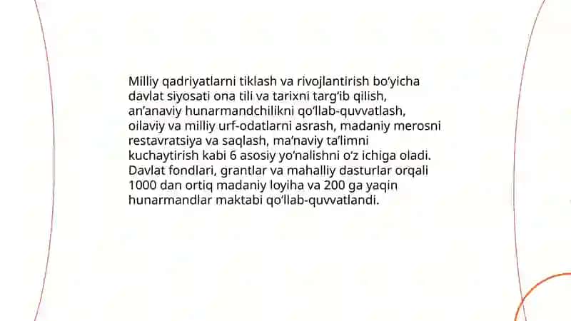 Milliy qadriyatlarni tiklash va rivojlantirish 3