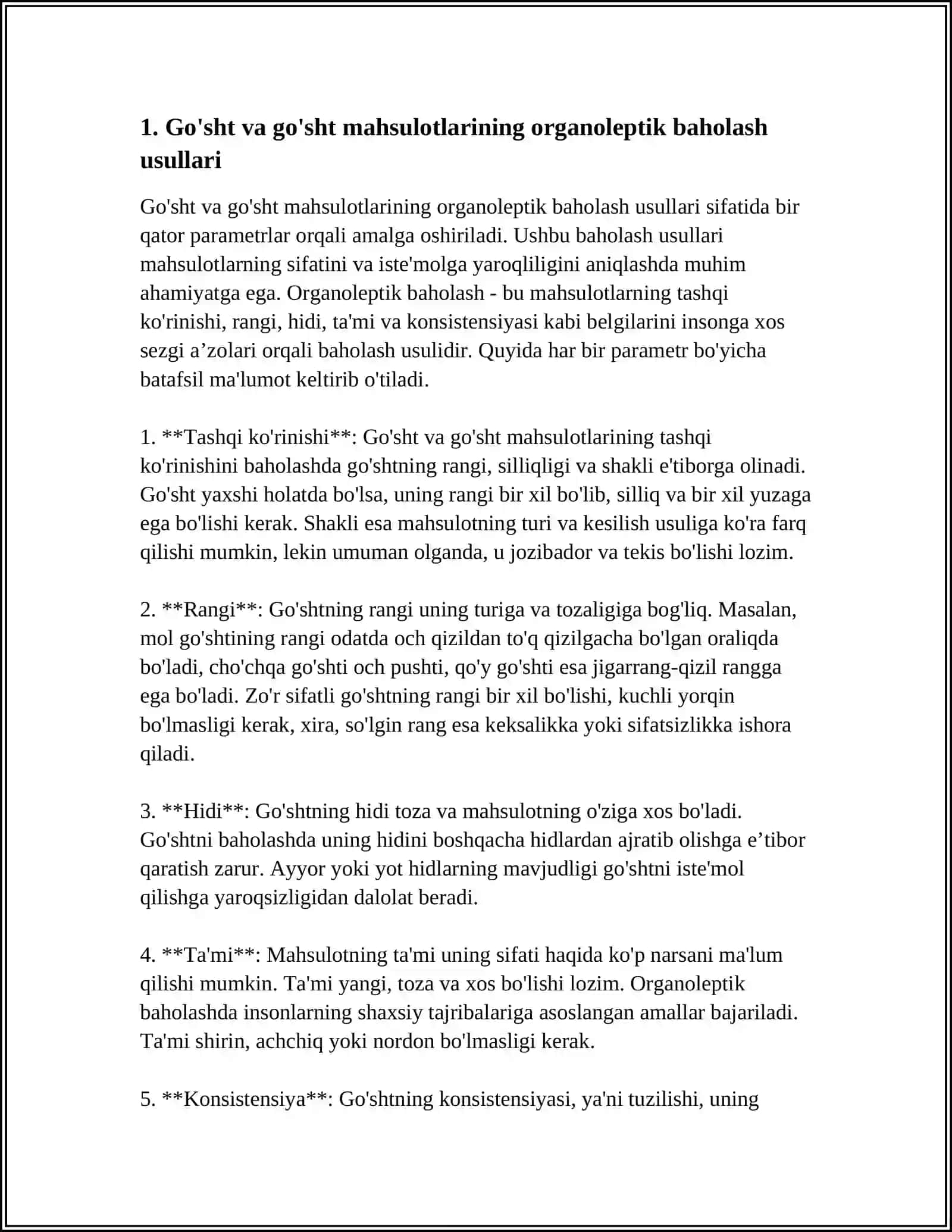 GO'SHT VA GO'SHT MAHSULOTLARINING SIFAT EKSPERTIZASI 3