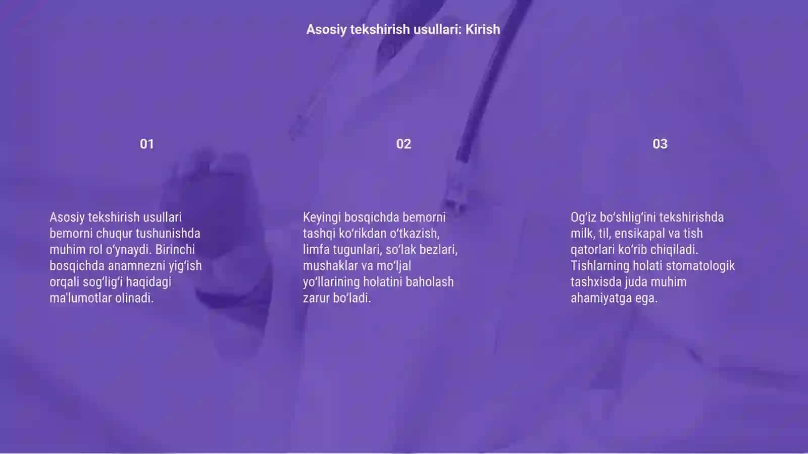 Asosiy tekshirish usullari 3