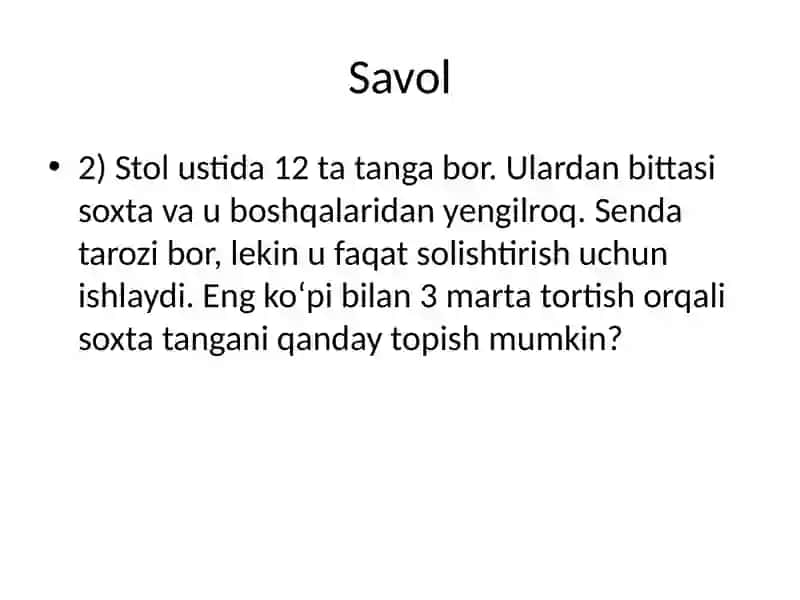 SUPER MAX PRO – Mantiqiy va Analitik Savollar 3