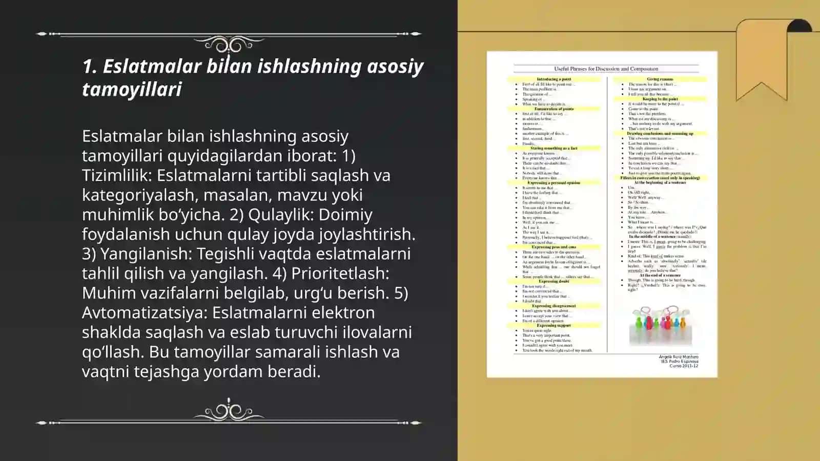 Eslatmalar bilan ishlash (note-taking) va foydali jihatlari 3
