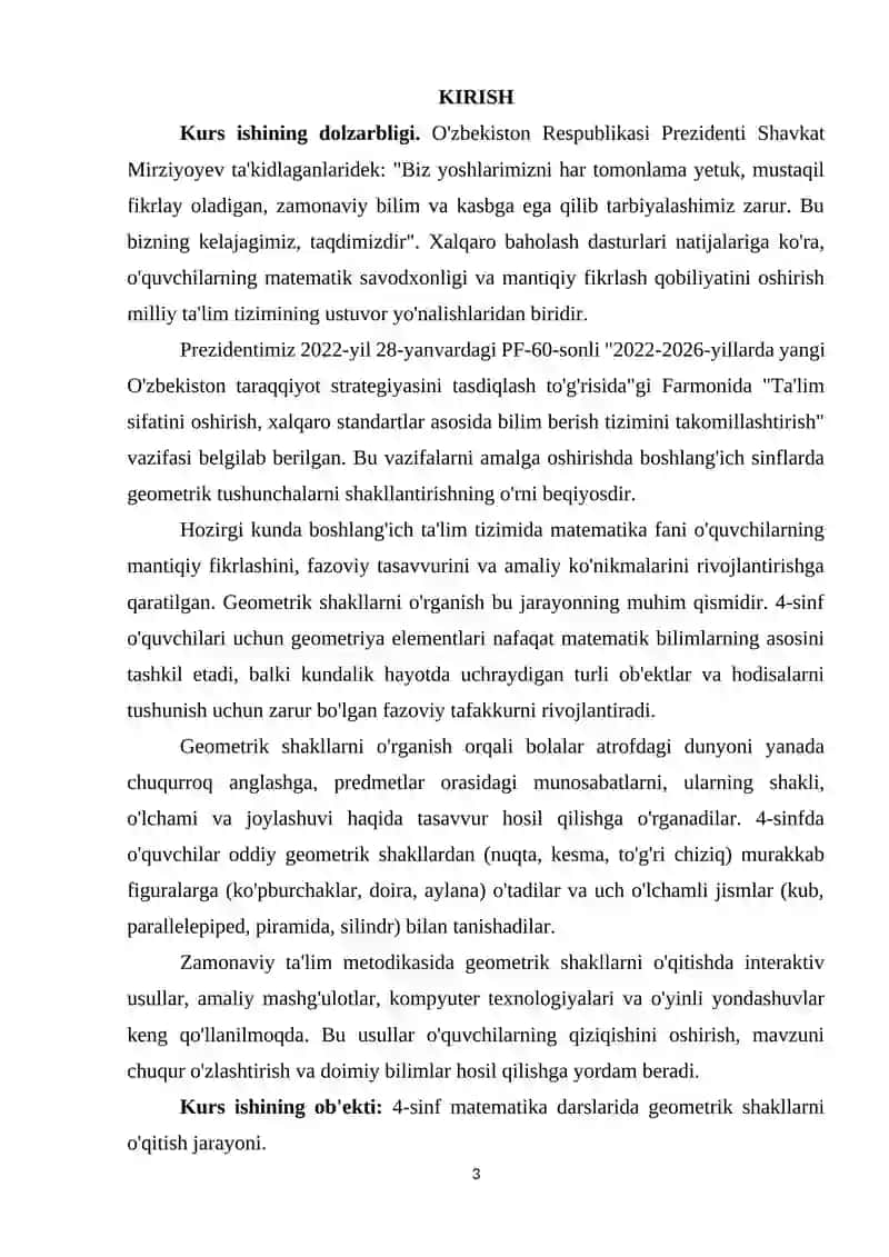 4-SINF MATEMATIKA DARSLARIDA GEOMETRIK SHAKLLARNI O'RGANISH METODIKASI 3