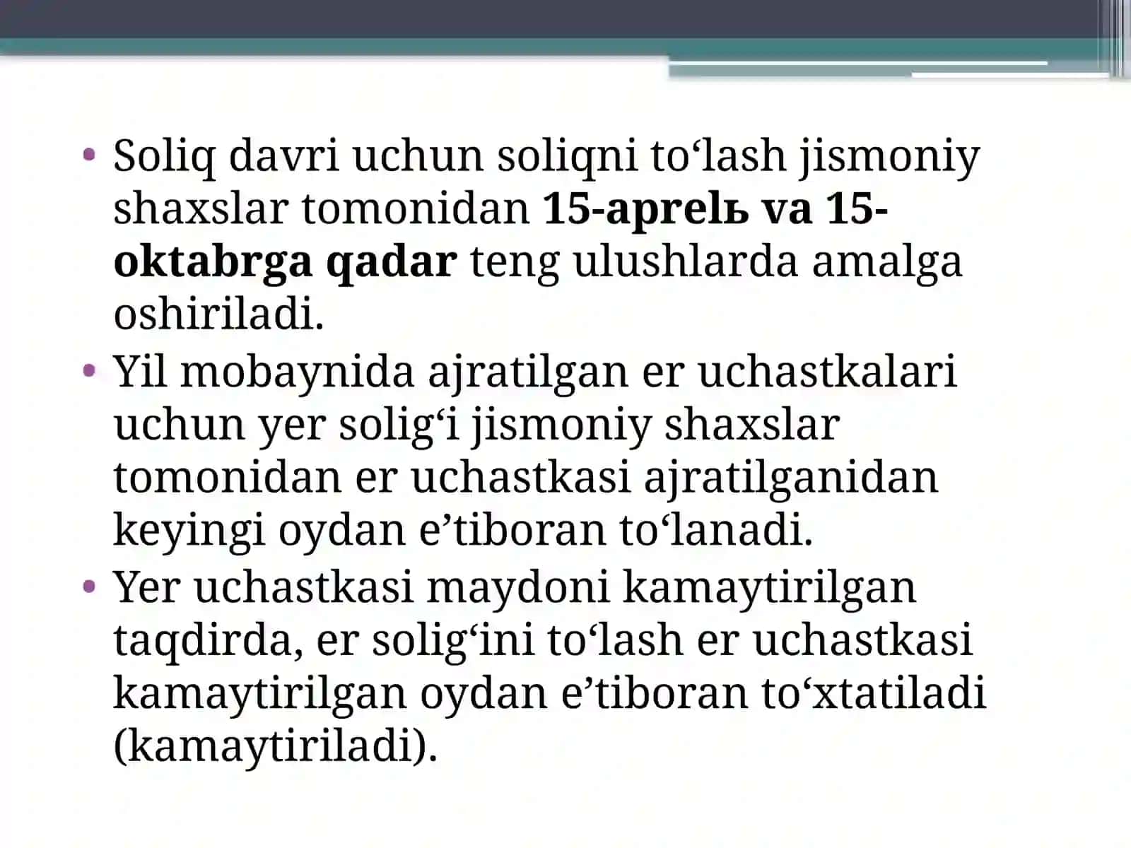 Soliq hisoblash va budjetdan to'lash mexanizmi 3