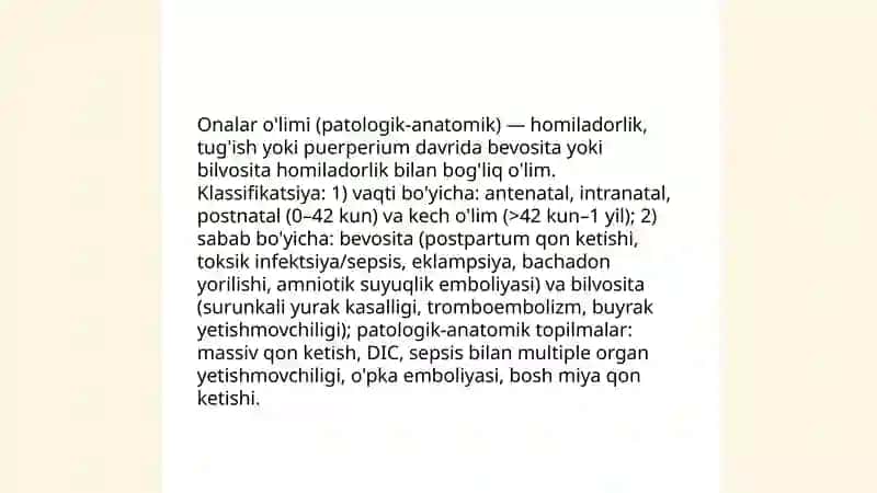 Onalar o'limi patologik anatomiyasi 3