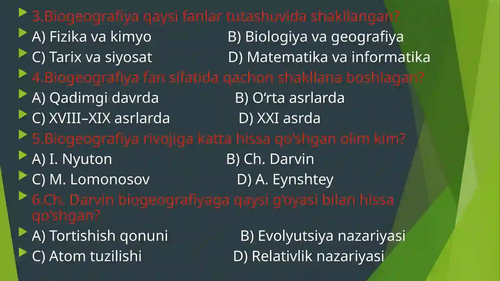 Biogeografiyaning fansifati dashakillanishi 3