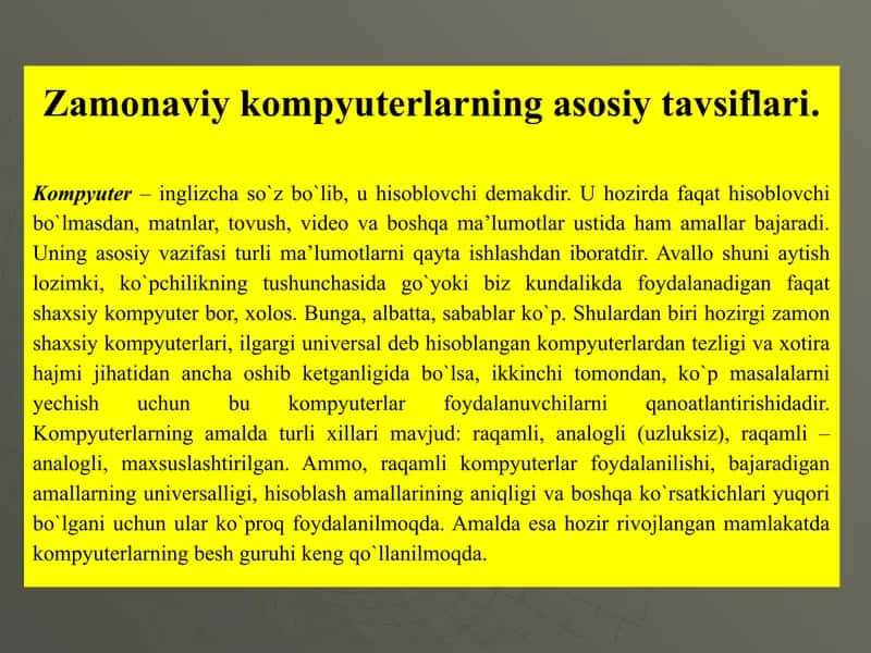 Zamonaviy shaxsiy kompyuterlar va ularning rivojlanishi 3