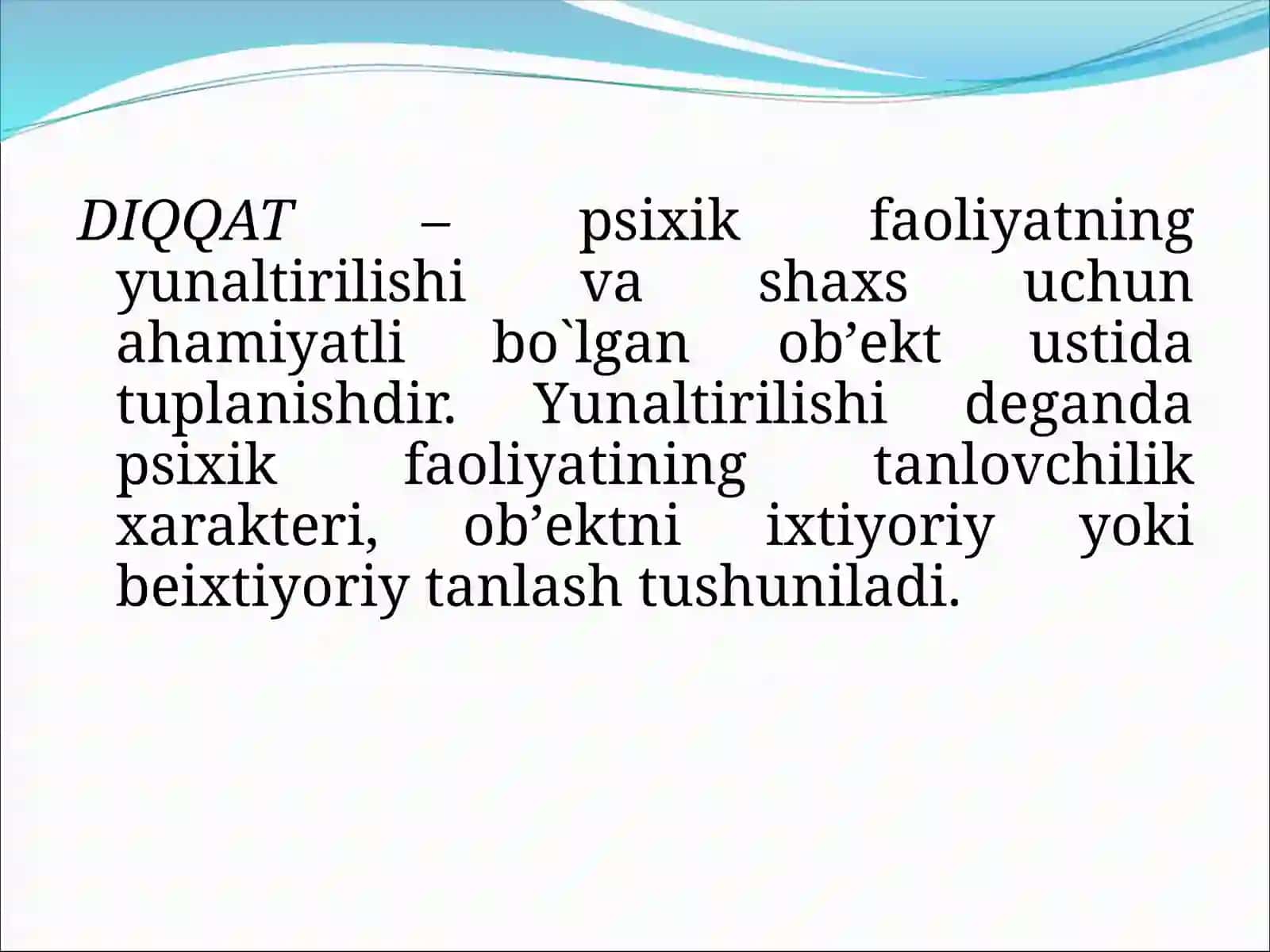 Diqqat turlari 3