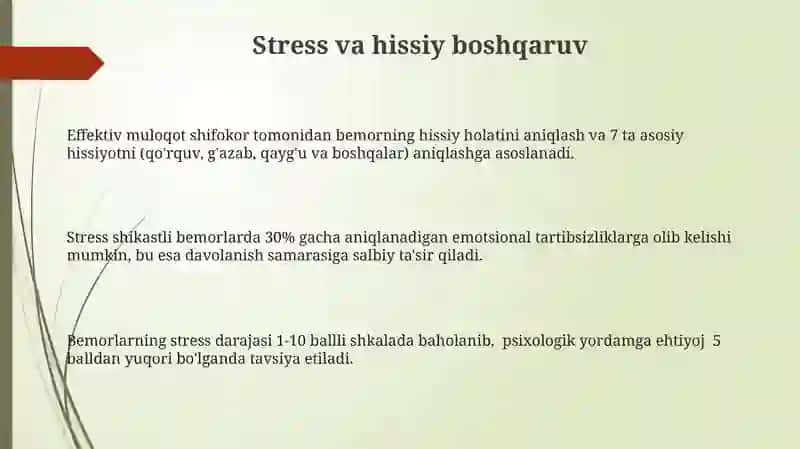 Muloqot: shifokor va bemor muloqotining psixologik xususiyatlari 3