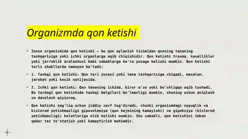 Qon ketishining kompensator mexanizmi 3