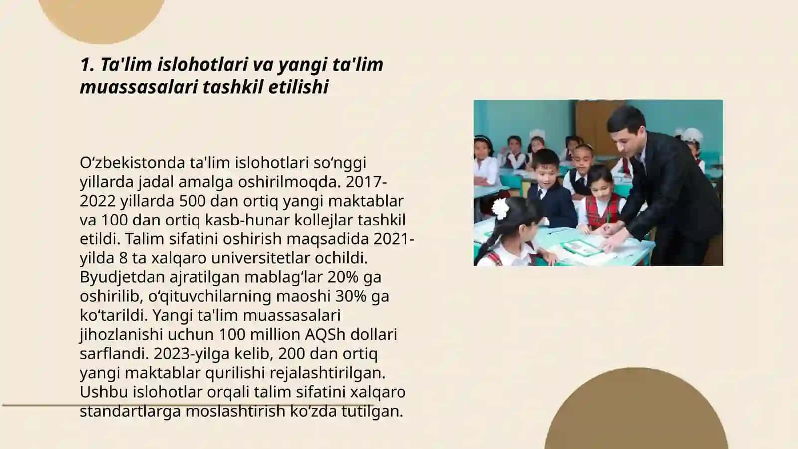 O‘zbekistonda ijtimoiy sohada amalga oshirilayotgan o‘zgarishlar mazmun va mohiyati 3