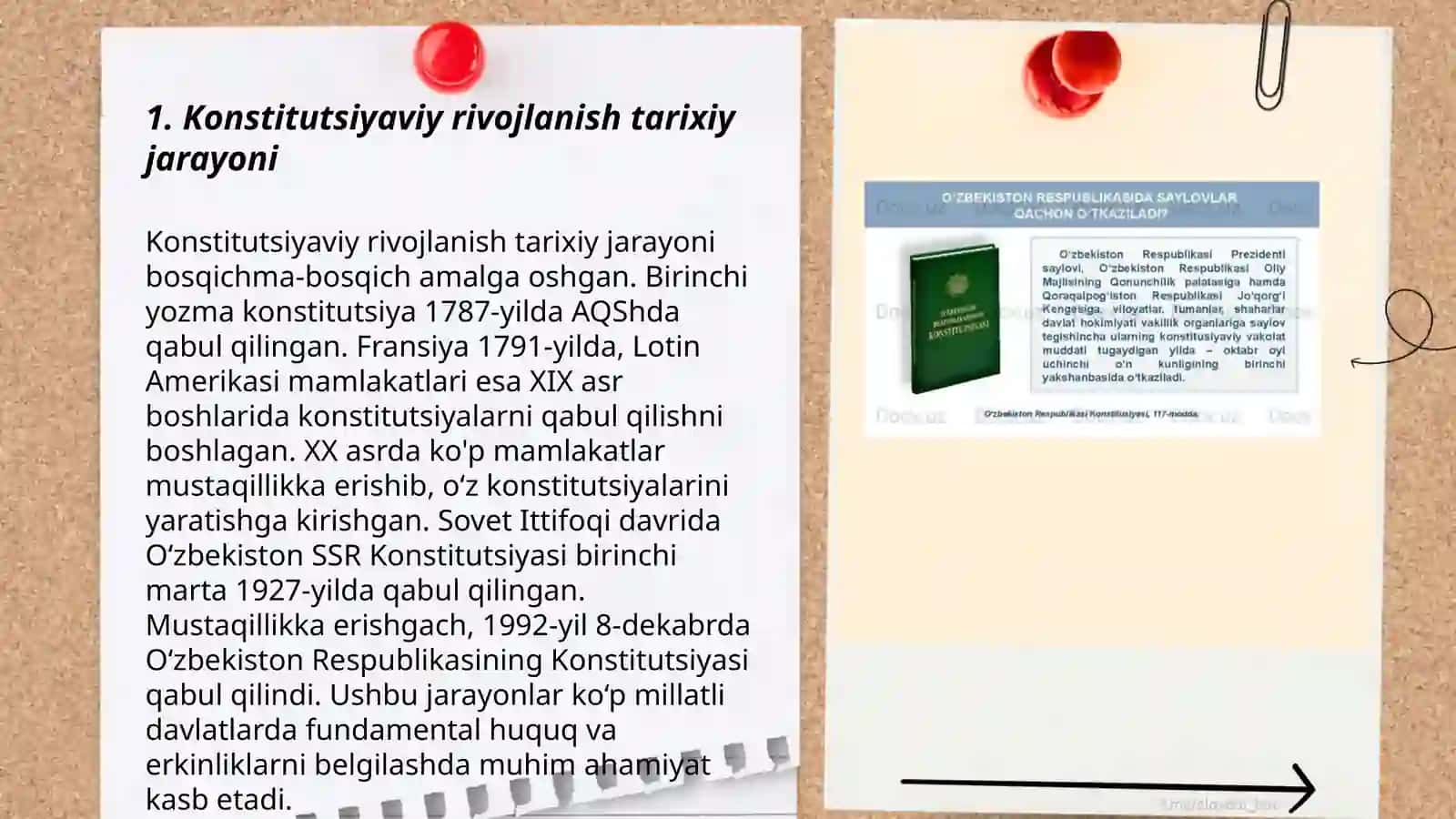 Konstitutsiya jahon konstitutsiyaviy rivojlanish tajribalari hamda milliy qadriyatlarning aks etishi mavzusida qiyosiy tahlil 3